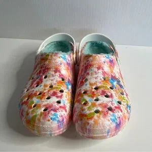CROCS | Shoes | Crocs Mens Pink Orange Zing Tiedye Classic  display picture 3